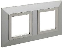 Рамка универсальная DKC Avanti 2-м. металл светло-серебристый картинка